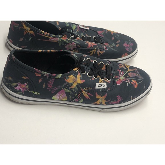 Vans Tropical Floral Black Bloom Canvas Sneakers Shoes Women's 8/Men's 6.5 - Picture 3 of 11
